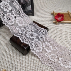 Chiều Rộng <span class=keywords><strong>8Cm</strong></span> Hẹp Trắng Ren <span class=keywords><strong>Trim</strong></span> Stretch Ren Cạnh Trắng Và Hồng 2 Màu - Product Image 6