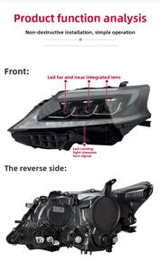 ไฟหน้า NUELEAD ดีไซน์สวยงาม พร้อมหลอดไฟ 6000 ลูเมน 50 วัตต์ สำหรับ Lexus RX ปี 2009-2015 - Product Image 3