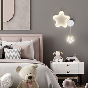 47x31cm với <span class=keywords><strong>LED</strong></span> ánh sáng ban đêm Sao Tường Đèn nghệ thuật tối giản giường đầu hiện đại phòng ngủ đơn giản Đèn tường - Product Image 1