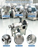 Afneembare schroef & zeef industriële sapcentrifuge, makkelijk te reinigen voor fruit- en groenteverwerking