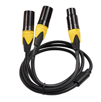 Cable Divisor en Y XLR Profesional, 1 Hembra 2 Machos, 3 Pines, Cable de Audio Balanceado, PVC, Cobre Libre de Oxígeno, Plateado, para Micrófono, DJ