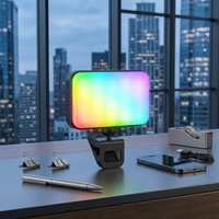 Lampe d'appoint LED portable en plastique pour téléphone portable, rotation à 360°, température de couleur réglable, 4W DC5V, éclairage photographique