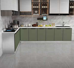 Mesa <span class=keywords><strong>de</strong></span> Cocina Plegable Moderna con Ruedas, Resistente al Agua, Mueble Multifuncional - Product Image 4