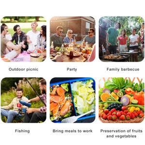 Sac à déjeuner isotherme en nylon portable pour femmes et enfants, sac isotherme pour pique-nique avec capacité de 30L, 20L, 15L pour le travail et l'école - Product Image 3