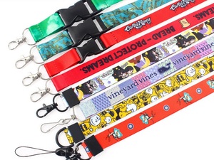 Custom Designer Eco-Friendly Fashionable <b>Polyester</b> Woven Thermal Transfer Printed Anime Breakaway <b>Lanyards</b> with Logo Keychain - Product Image 2