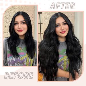 Extensions de cheveux naturels vietnamiens <span class=keywords><strong>à</strong></span> bandes adhésives invisibles, noir naturel, 20 pouces, 20 pièces, Remy lisses 1B # - Product Image 4
