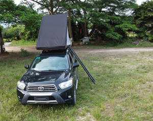 Tente <span class=keywords><strong>de</strong></span> <span class=keywords><strong>toit</strong></span> Overland Wildpro ultra-fine et légère en Oxford pour <span class=keywords><strong>voiture</strong></span>, camion, SUV, 4x4, imperméable quatre saisons, double couche 360 - Product Image 5