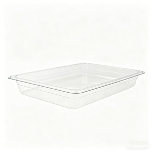 GN Container 1/3 65MM Clear Without Lid Heavy Duty Plastic Steam <b>Table</b> Pan For Hot Or Cold Food - Product Image 3