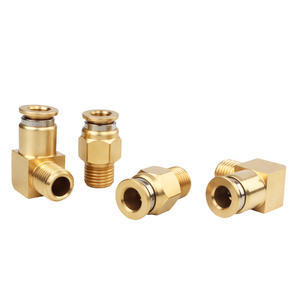 Raccords pneumatiques Huihong à connexion rapide en laiton, coudes et raccords droits à filetage externe pour tuyaux d'huile de lubrification de machines-outils - Product Image 1