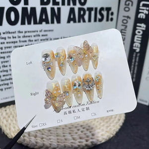 <span class=keywords><strong>Uñas</strong></span> <span class=keywords><strong>Postizas</strong></span> Hechas a Mano al por Mayor con Pegamento, Reutilizables, Acrílicas Gruesas, Cuadradas, Diseño Personalizado, Fabricante - Product Image 4