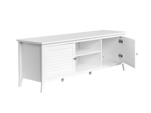 <span class=keywords><strong>Mesa</strong></span> de Televisión de Melamina Blanca con 2 Cajones - Product Image 4