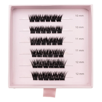 Boîte d'emballage en carton rigide noir mat de luxe avec logo personnalisé pour cils en vison, style tiroir créatif pour faux cils