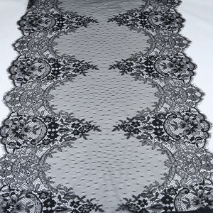 Gaun Pengantin Renda Tulle Bulu Mata Nilon Hitam Desain Baru Merek Kualitas Terbaik Renda Pinggir - Product Image 6