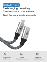 Cable de Datos USB-C 3.2 Gen 2 de C a C Macho a Hembra Just Link de 240W 48V 5A para Carga Rápida de Dispositivos con Interfaz Tipo-C
