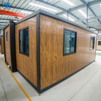 Installation rapide, maison conteneur extensible de 20 pieds, maison modulaire préfabriquée mobile