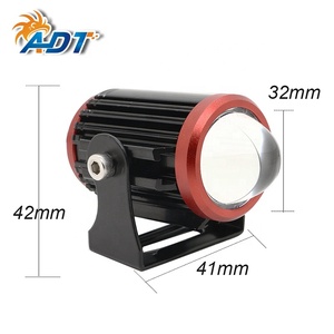 2 Pcs Phares antibrouillard LED bicolores MINI pour voiture, projecteur, feux de travail, feux auxiliaires pour voiture et moto, faisceau haut et bas - Product Image 1