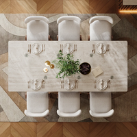 Ensemble de mobilier de chambre à coucher et de salon moderne pour projet de villa, avec canapé double en cuir et tissu, lit italien, design entièrement ameublé pour villa