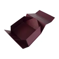 Kotak Kardus Merah Kustom Pengiring Pengantin Besar Lipat Kotak Hadiah Magnetik