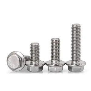 Hardware Tools Fasteners M1.6 M2 M2.5 M3 Stainless Steel Bolt DIN6923 Hex Head Flange Bolts And Nuts