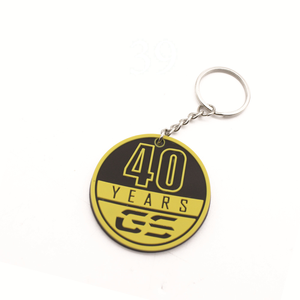 Porte-clés en silicone personnalisable avec logo, cadeau d'anniversaire, porte-clés en caoutchouc souple en PVC avec lettre personnalisée pour la promotion d'entreprise - Product Image 1