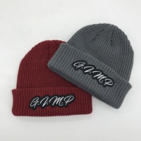 Nieuwe aanwinst: unisex wintermuts met aangepast logo, trendy, casual, warm, opgerolde rand, 3D-borduurwerk, digitale print, schedelmotief.