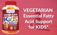 Gommes multivitaminées pour enfants 100% pures avec DHA, oméga 3, oméga 6 et 9 pour soutenir le cerveau, les articulations, le cœur, les yeux et le système immunitaire