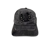 Gorra de Béisbol Vintage de 6 Paneles de Algodón Lavado, Visera Curva, Correa Ajustable, Diseño Unisex, Perfil Bajo, Bordado 3D Personalizado - Fábrica