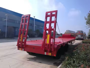 Semirremolque de plataforma baja de 3 o 4 ejes, extensible, para transporte de contenedores de 40 pies y equipo pesado, en venta - Product Image 4