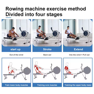 Équipement de gymnastique d'intérieur commercial pliable pour la maison Rameur Air Rowing Console Machine,Cardio Training Air Rower. - Product Image 6