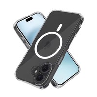 Vente en gros Couverture de téléphone magnétique TPU en acrylique transparent pour iPhone 16 Pro 16 Coques de téléphone portable échantillon gratuit