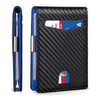 Portefeuille Homme Court en PU Ultra-Mince, Pliant en Deux, Anti-RFID, Motif Billet de Dollar Américain, Bestseller Transfrontalier