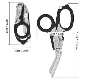 Forbici Multifunzionali Portatili per Campeggio, Forbici Tattiche Mediche, Strumenti di Sopravvivenza per Escursionismo - Product Image 6