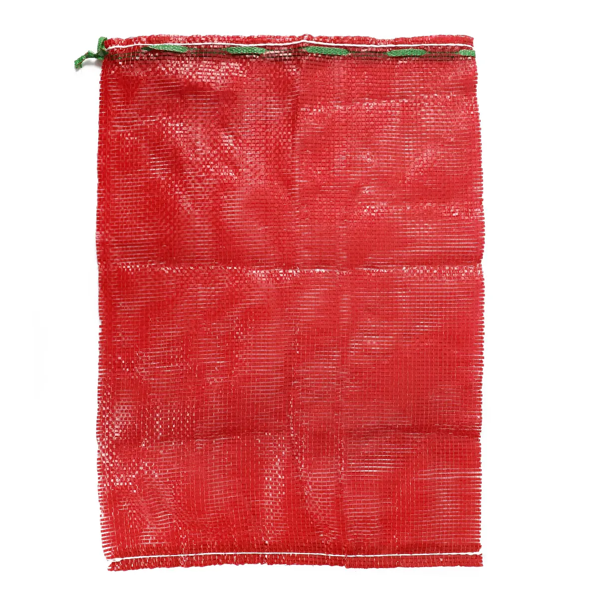 Tas jaring jaring jaring makanan laut untuk pengemasan dengan ukuran kustom tas jaring Tabung tali serut berwarna sesuai pesanan kemasan merah buah