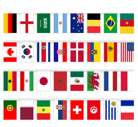 Drapeau en polyester imprimé numériquement, guirlande de drapeaux nationaux pour événements sportifs, décoration de festivals