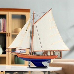 Regalo Perfetto: Modellino di Barca a Vela Artigianale in Legno con Logo Personalizzato, America's Cup Bermuda Columbia, Decorazione Nautica Natalizia - Product Image 2