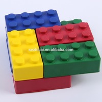 Blocs de construction en mousse PU promotionnels, jouet anti-stress avec impression de logo personnalisé