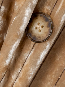 Double-Breasted Plaid Crushed-<b>Velvet</b> <b>Blazer</b> with Hand Embroidery and Anti-Wrinkle Feature - Product Image 3