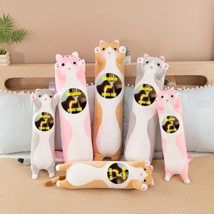 Customized Plush Toy Long <b>Cat</b> Pillow pp Cotton Filling Can Be Customized with Pictures and Customizable logo Packaging <b>Tag</b> Label - Product Image 1