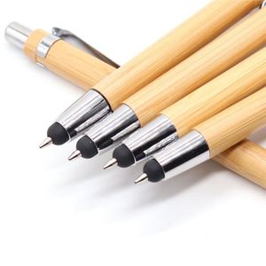 Promotion 2 in 1 Stylus Bamboo Ballpoint <b>Pen</b> With Personalized Custom Logo Advertisement or Business Gift - Product Image 2