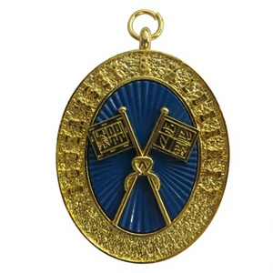 Juwels de col maçonniques provinciaux - Plaqué or - Pour barrière standard - Broderies Bahaou BH-M-277 - Product Image 1