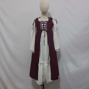 Enfants Filles Vintage Renaissance Flare Manches Royauté Princesse Robe Robe Médiévale Princesse <span class=keywords><strong>Costume</strong></span> RKHC-013 - Product Image 4