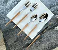 Ensemble de couverts de luxe classiques réutilisables en acier inoxydable mat argenté pour banquets de mariage et hôtels – Couteau, cuillère, fourchette