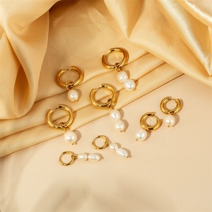 Bijoux haut de gamme, boucles d'oreilles en acier inoxydable, boucles d'oreilles personnalisées avec perles - Product Image 4