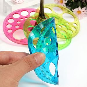 Regla Circular de 360 Grados, 30 cm, Flexible, de Plástico, con 16 Círculos, para Uso Escolar, Oficina y Hogar - Product Image 3