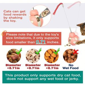 Distributeur automatique de friandises pour chat avec mécanisme à ressort, jouet interactif pour animaux domestiques, puzzle alimentaire pour usage intérieur, en plastique, motif dessin animé - Product Image 5