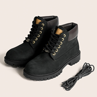 Bottes mi-montantes jaunes en cuir de vachette de qualité supérieure, style rétro Martin, unisexe, classiques Derby, à bout large, décontractées et de travail, vente en gros
