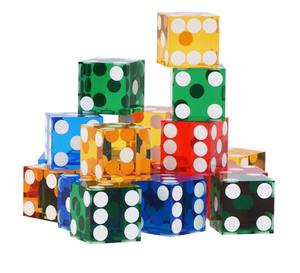 2024 19mm Seriallized Red Casino Dice y Matching Serial Numbers Set de 5 Edge - Product Image 2