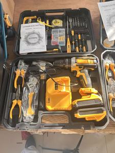 Nuovo Arrivo: Kit Combinato Trapano Avvitatore <span class=keywords><strong>Multifunzione</strong></span> Senza Fili, Set di Utensili per Casa e Lavorazione del Legno per Artigiani e Meccanici, Alimentato a Batteria, Certificato CE - Product Image 5