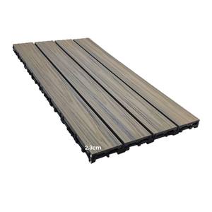 Tarima de compuesto de madera y plástico de 2,3 cm de grosor con sistema de bloqueo dual entrelazado para exteriores, para terraza, balcón y patio. - Product Image 1