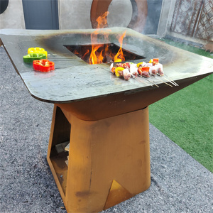 Camping al aire libre <span class=keywords><strong>patio</strong></span> trasero interior Metal redondo cuadrado Rectangular cartón acero Corten madera <span class=keywords><strong>Patio</strong></span> comedor fogata barbacoa parrilla - Product Image 5
